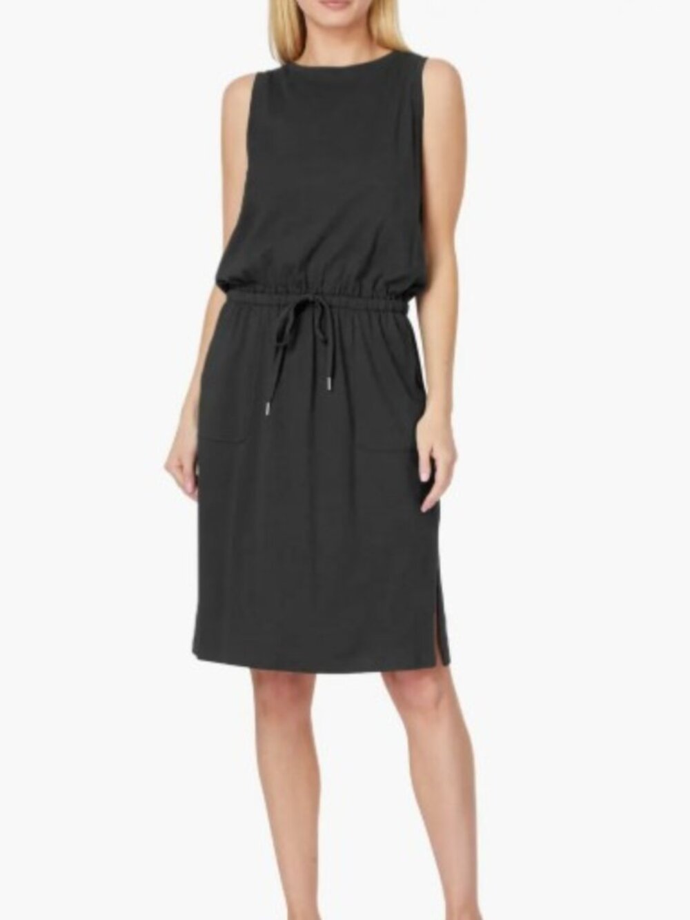 C&C California Ira Sleeveless Drawstring Midi Dress Cotton Blend Size M NWT